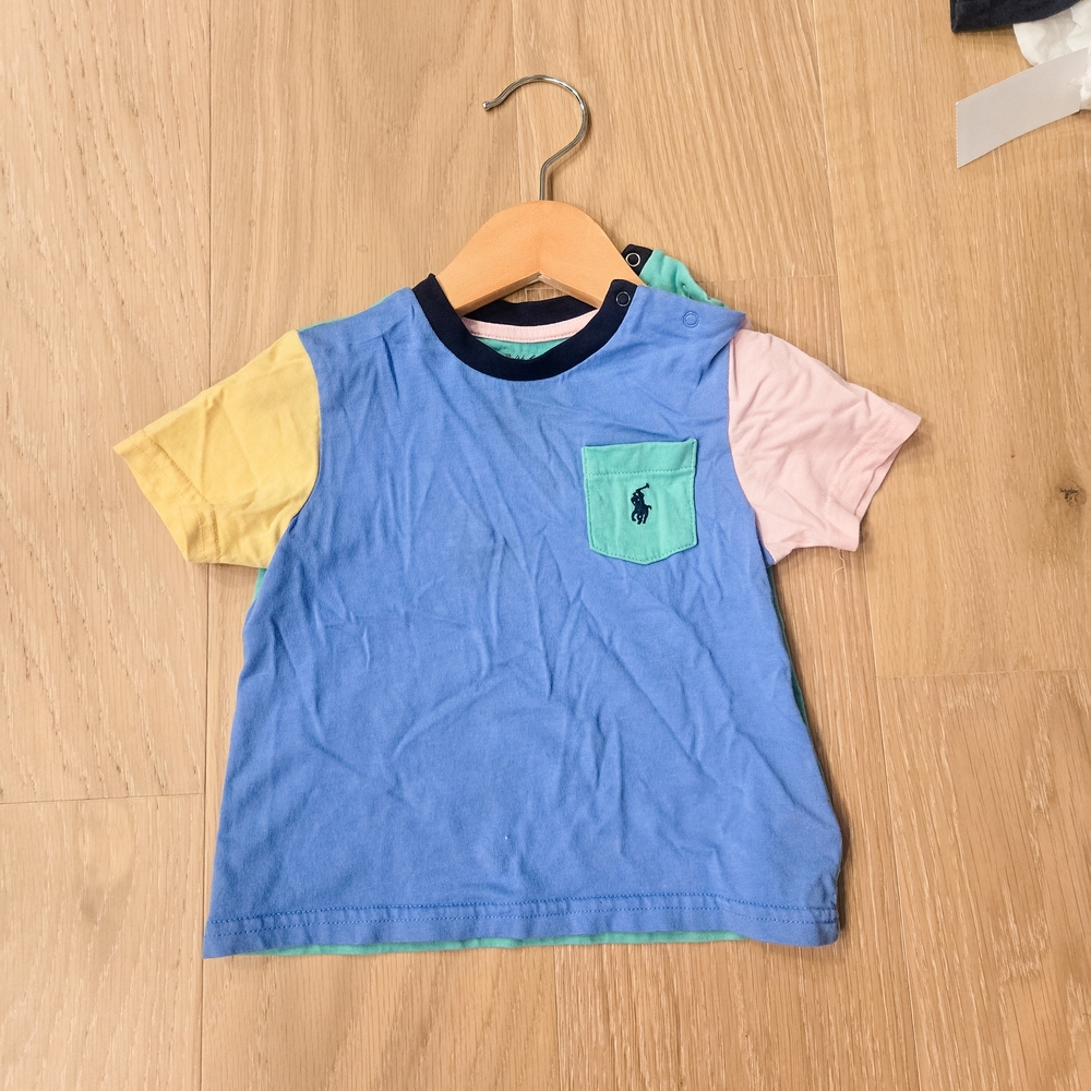 Ralph Lauren Polo Multicolor Pocket Tee Like New EUC 12m